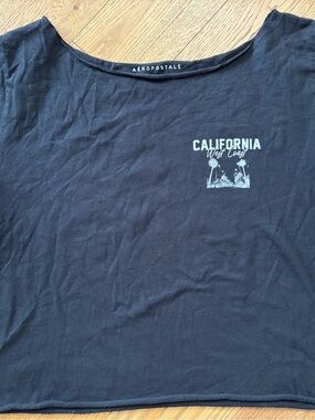 Aeropostale Balck California West Coast Graphic Short Sleeve Tee xl